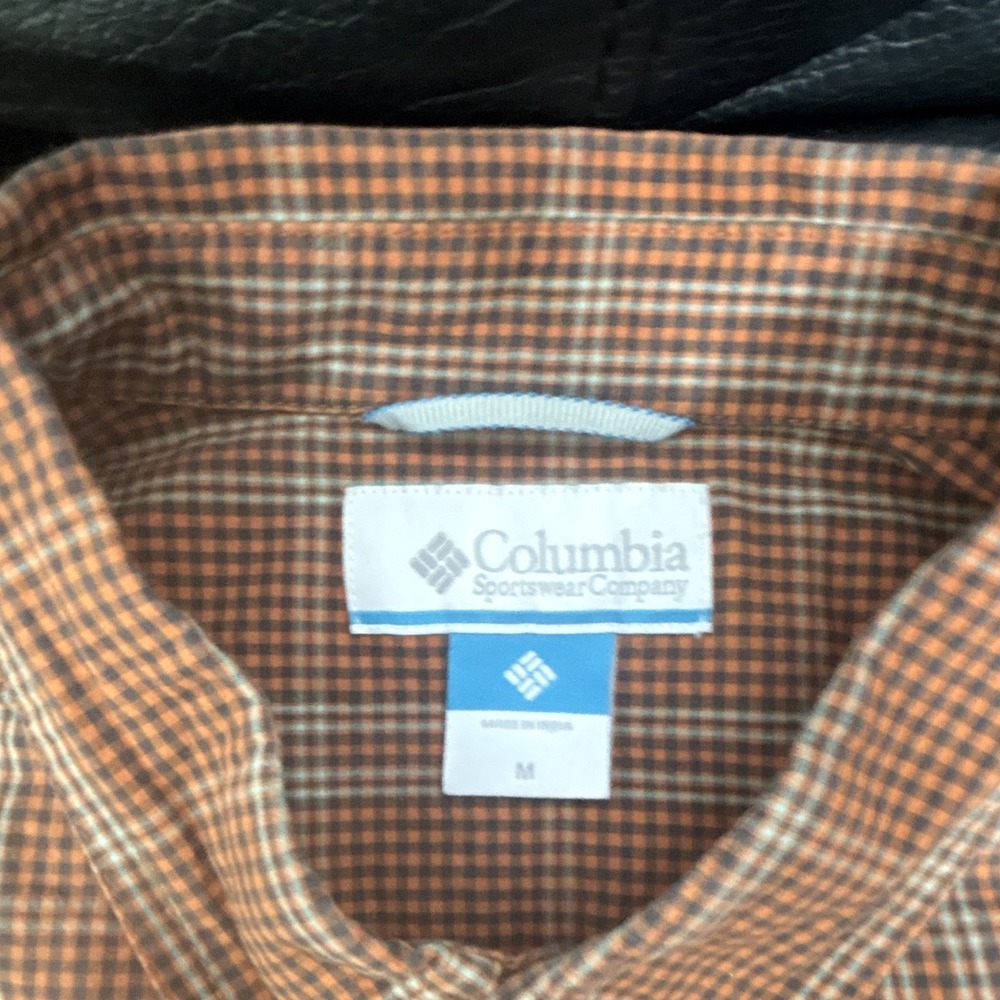 Columbia Shirt Mens M Big Red Plaid Long Sleeve Casual Outdoor Camping Hiking - Picture 5 of 5
